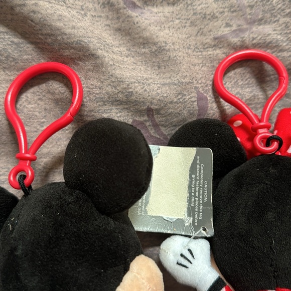 Mickey and Minnie hanging plush toys. Perfect for a backpack. In good condition. - Picture 5 of 6